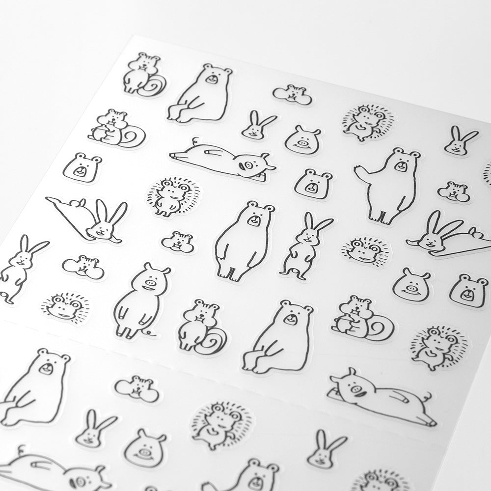 Chat Forest Animals 2590 Clear Sticker Sheet