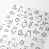 Chat Forest Animals 2590 Clear Sticker Sheet