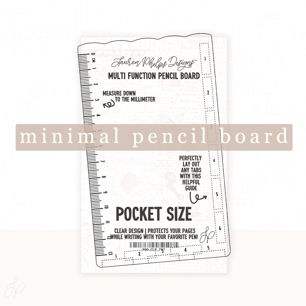 Clear Multi-function Journaling Pencil Board