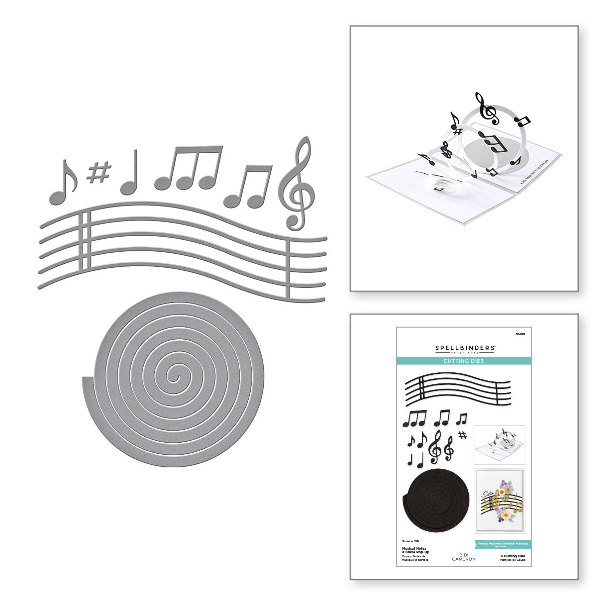 Musical Notes & Stave Pop-Up Etched Dies | Bibi Cameron