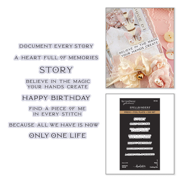 Heirloom Words Press & Foil Plate + Die Set | Frank Garcia