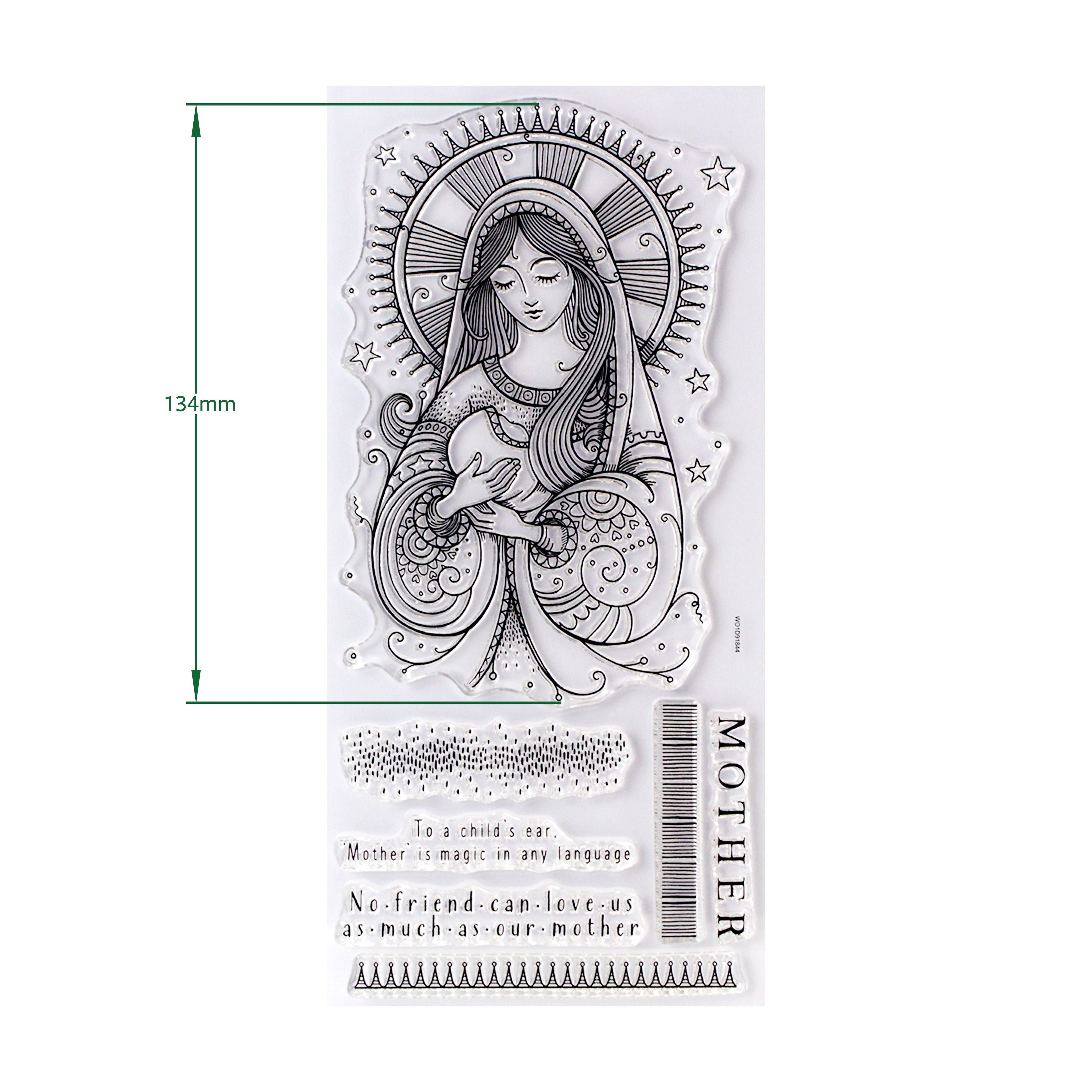 Christmas Mother Mary Clear Stamp Set | Quiet Grace