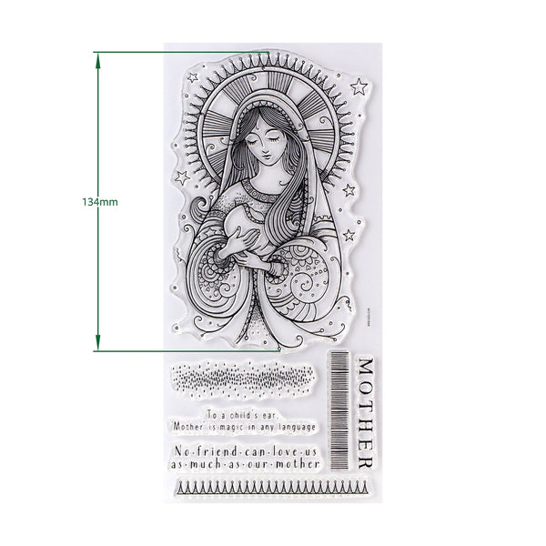 Christmas Mother Mary Clear Stamp Set | Quiet Grace
