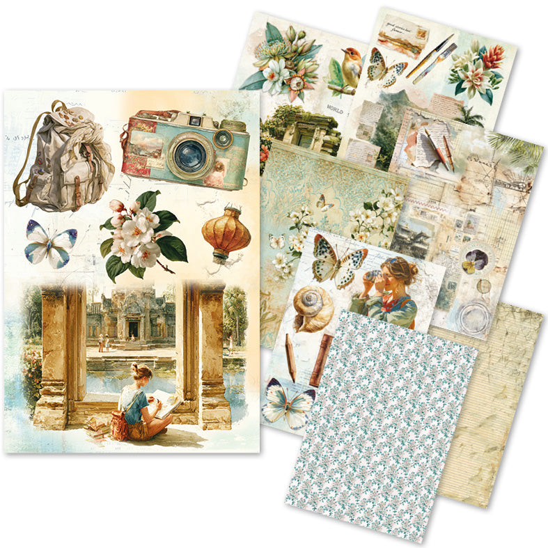 Asia Diary A5 Mixed 8pc Rice Paper