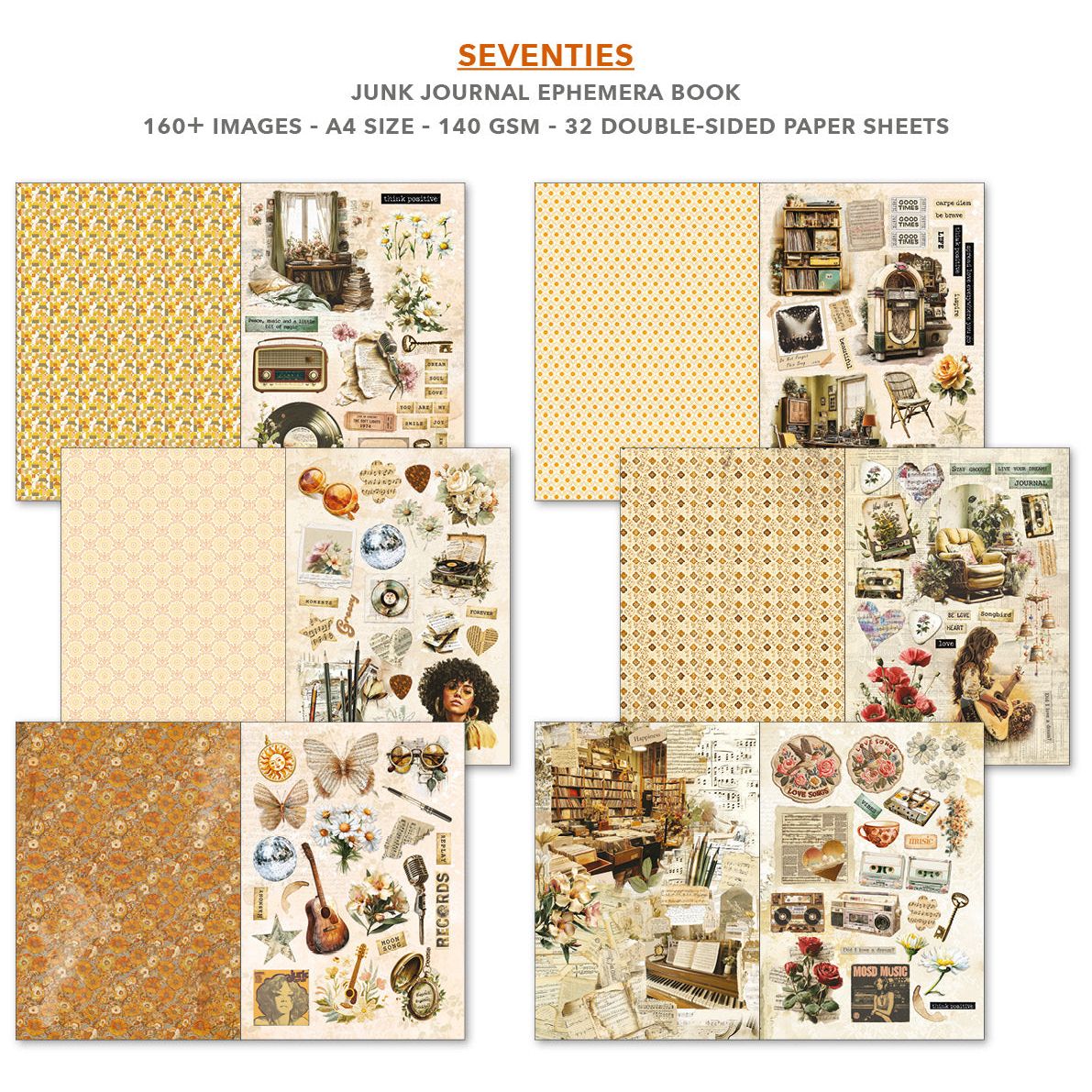 Seventies A4 Junk Journal & Ephemera Book