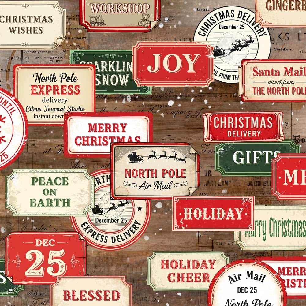 Christmas Wishes 6x6 Origami Paper