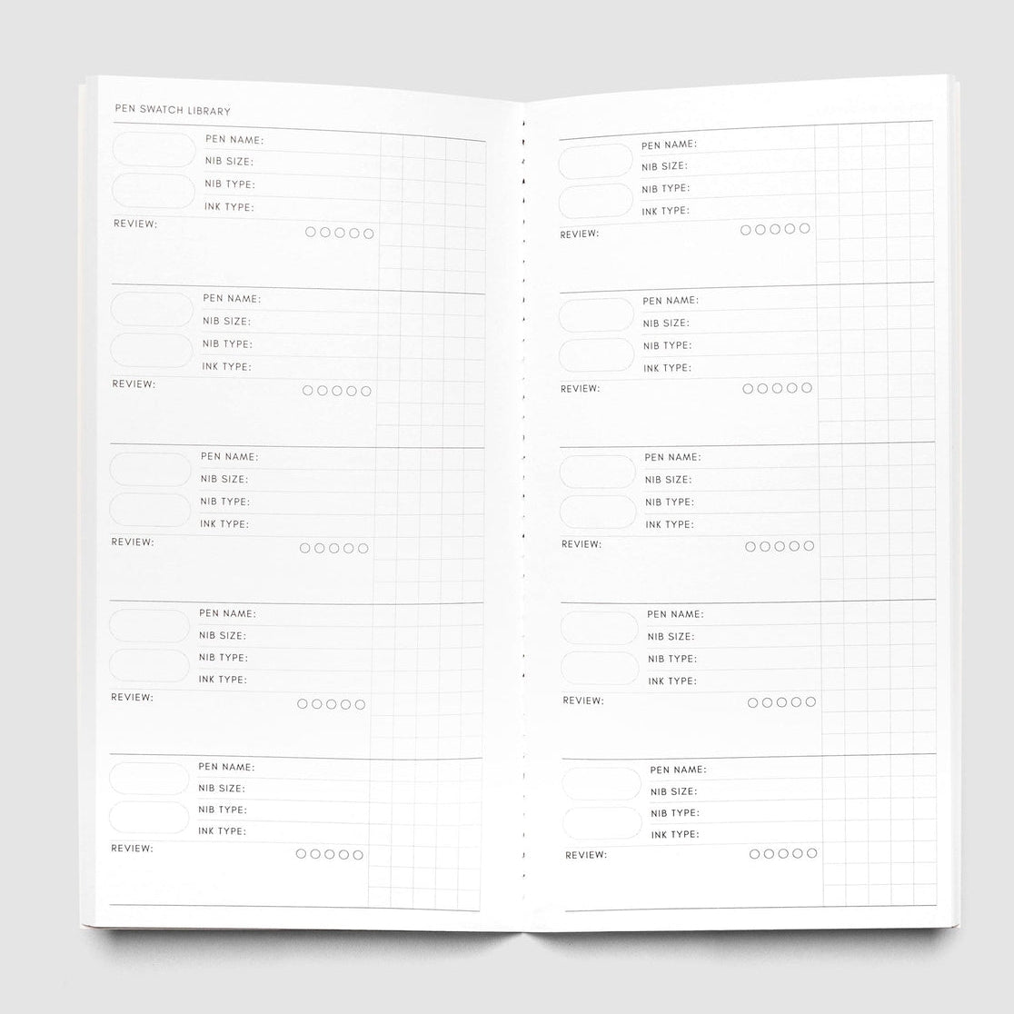 Pen & Ink Swatch A5 Slim Travel Notebook