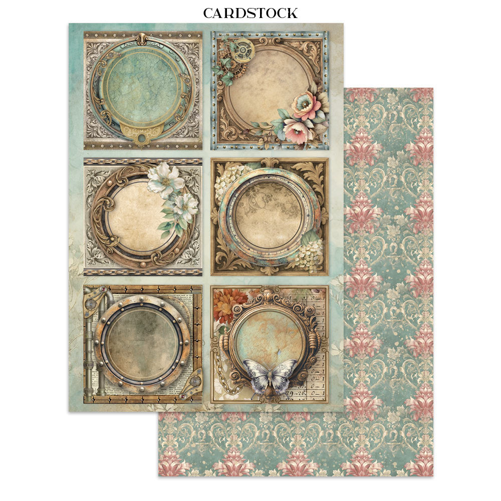 Gardens of Time Junk Journal Book | Backgrounds, Stickers, and Cut-outs