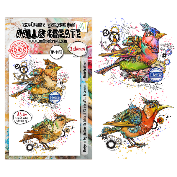 Gearfeather A6 Clear Stamp Set No. 1452