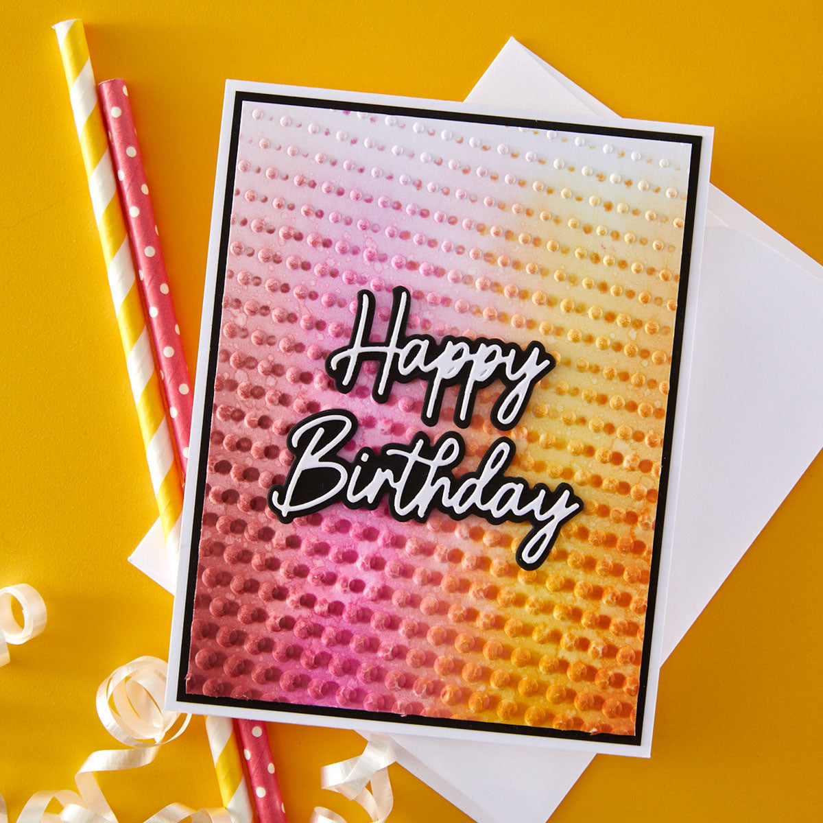 Cascading Dots 3D Embossing Folder and Stencil Bundle | Simon Hurley