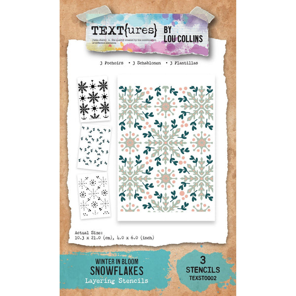 Winter in Bloom 4x6 Layering Stencil Set