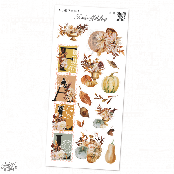 Fall Vibes Deco 4 Sticker Sheet