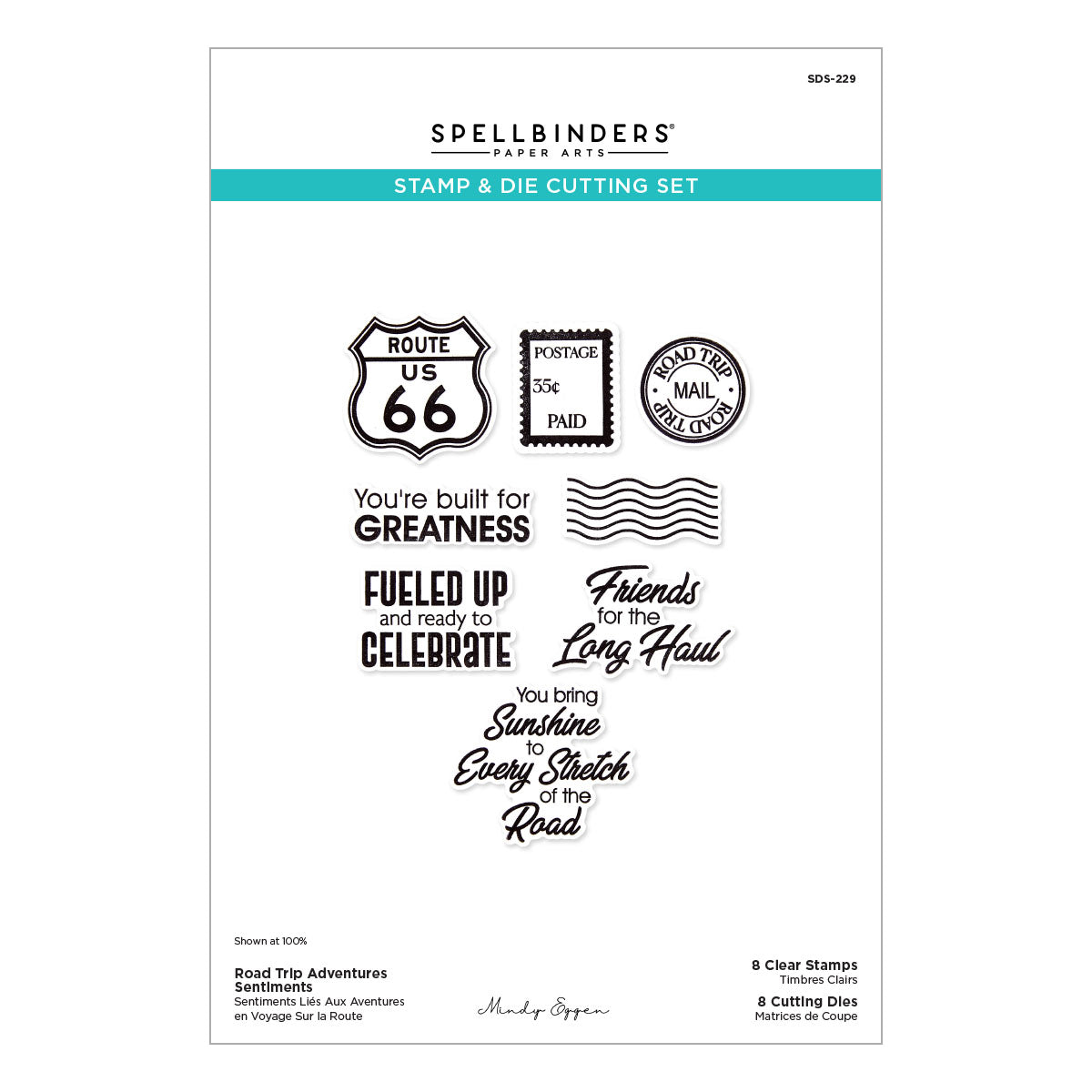Road Trip Adventures Sentiments Stamp + Die Set by Mindy Eggen | Mindy Eggen