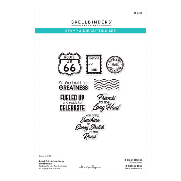 Road Trip Adventures Sentiments Stamp + Die Set by Mindy Eggen | Mindy Eggen