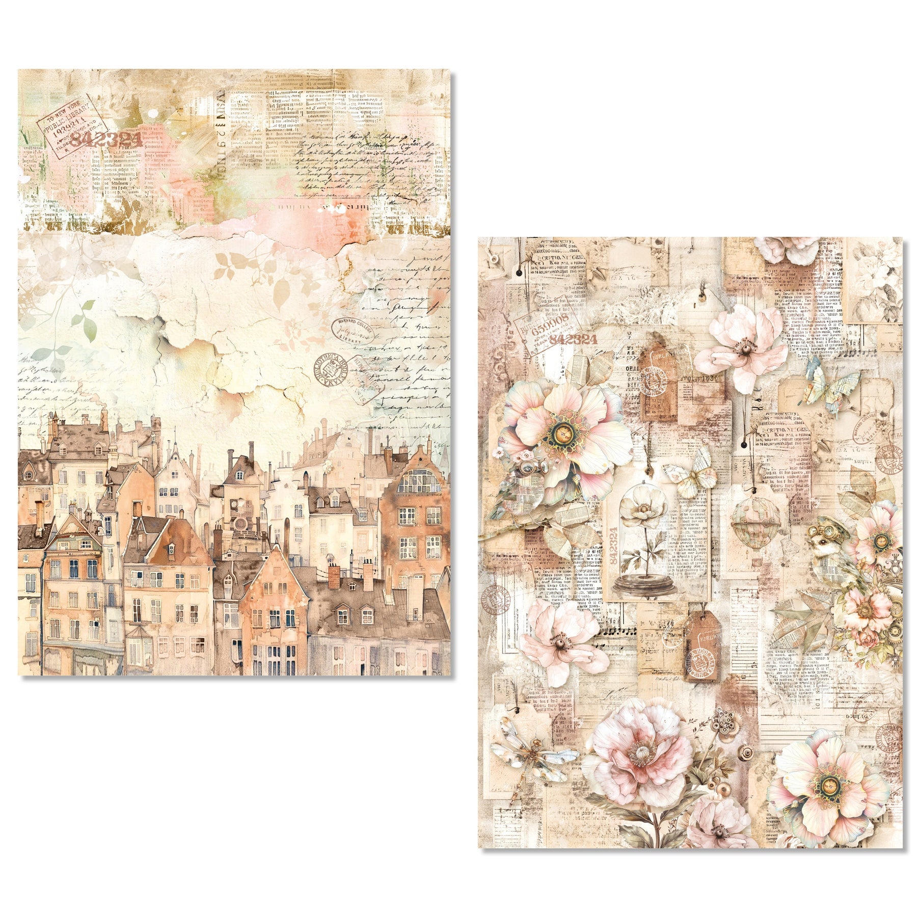 Lost in Time A5 Mixed 8pc Rice Paper