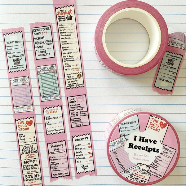 {coming soon!} I Have Receipts Washi Tape | Stationery Store Day 2026
