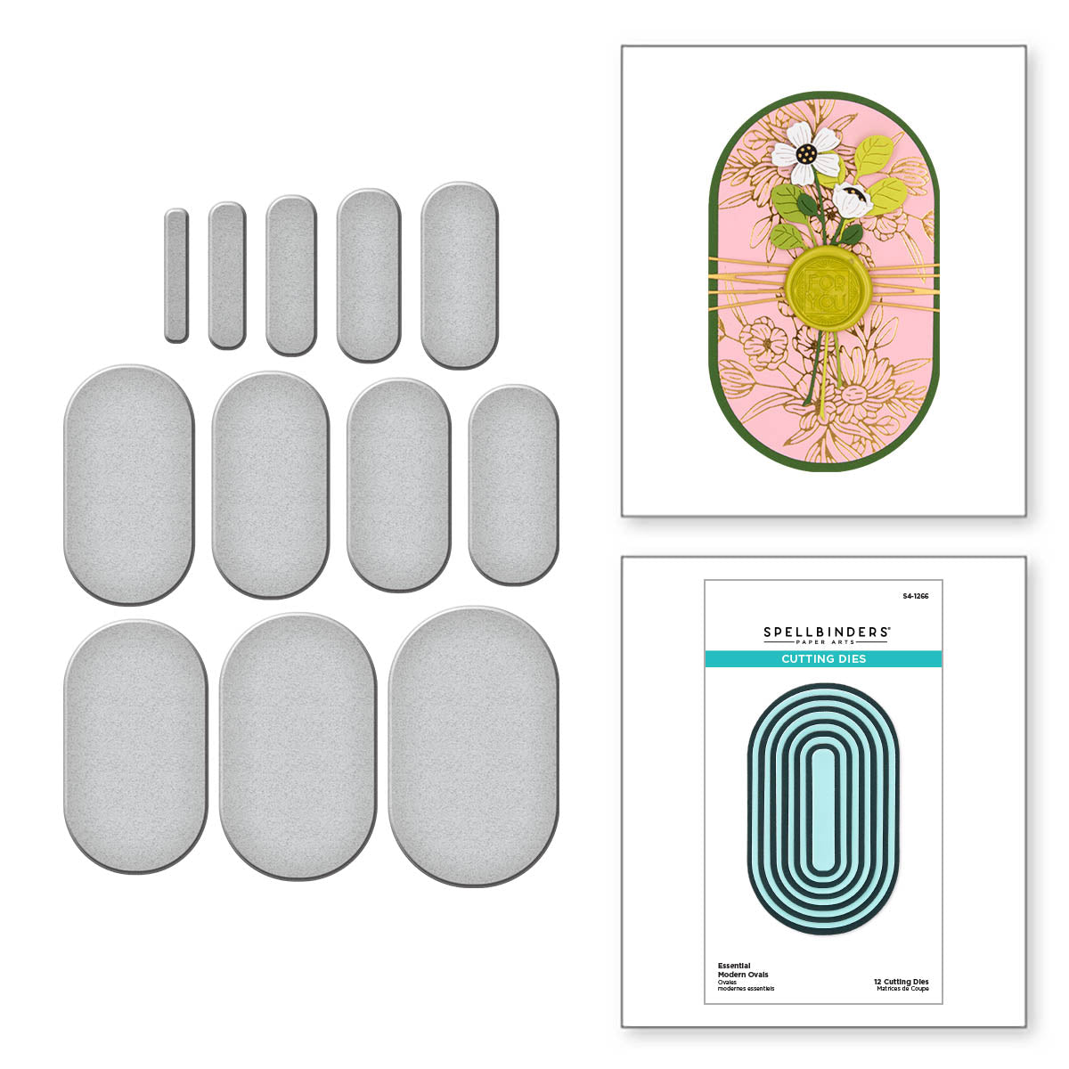 Essential Modern Ovals Etched Dies