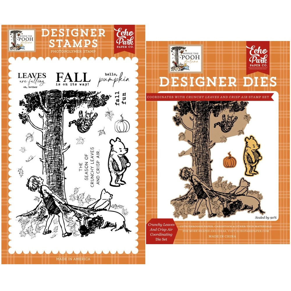Crunchy Leaves and Crisp Air Stamp + Die Set | Winnie the Pooh