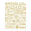 Sleigh Bells Ring Foil Puffy Sentiments Stickers