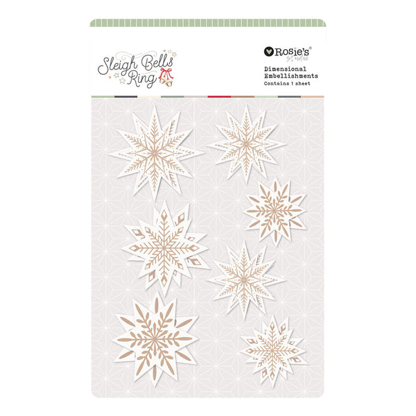 Sleigh Bells Ring Stars Dimensional Acetate Stickers
