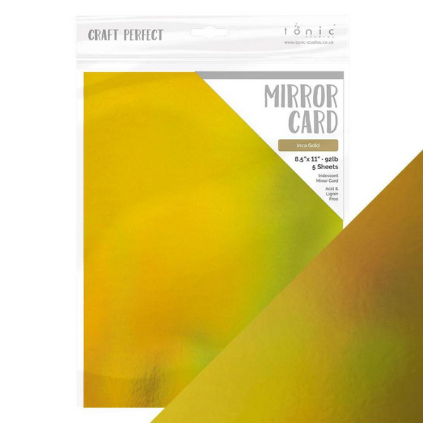 Inca Gold Iridescent Mirror Cardstock | 8.5x11 {5pk}