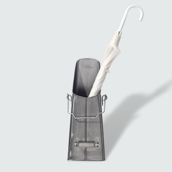 Industrial-Inspired Stainless Steel Umbrella Stand