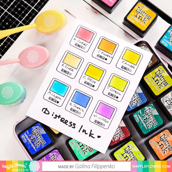 Ink Pad Swatching Coloring Stencil