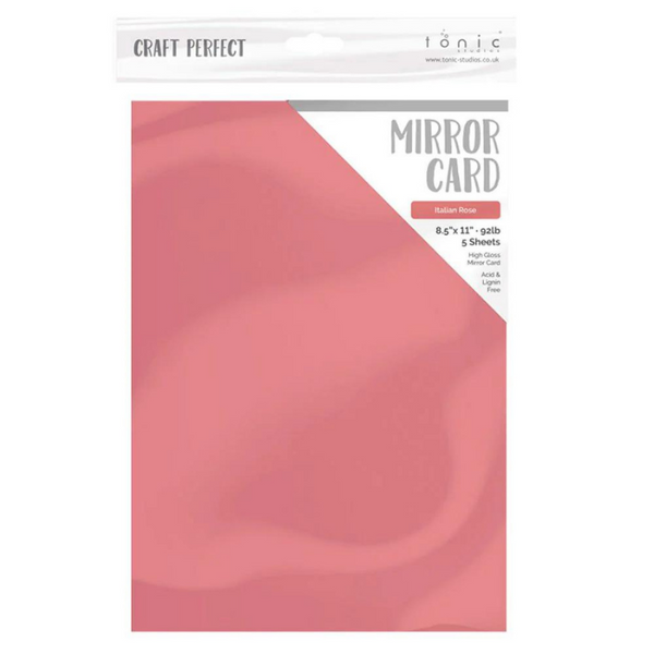 Italian Rose High Gloss Mirror Cardstock | 8.5x11 {5pk}