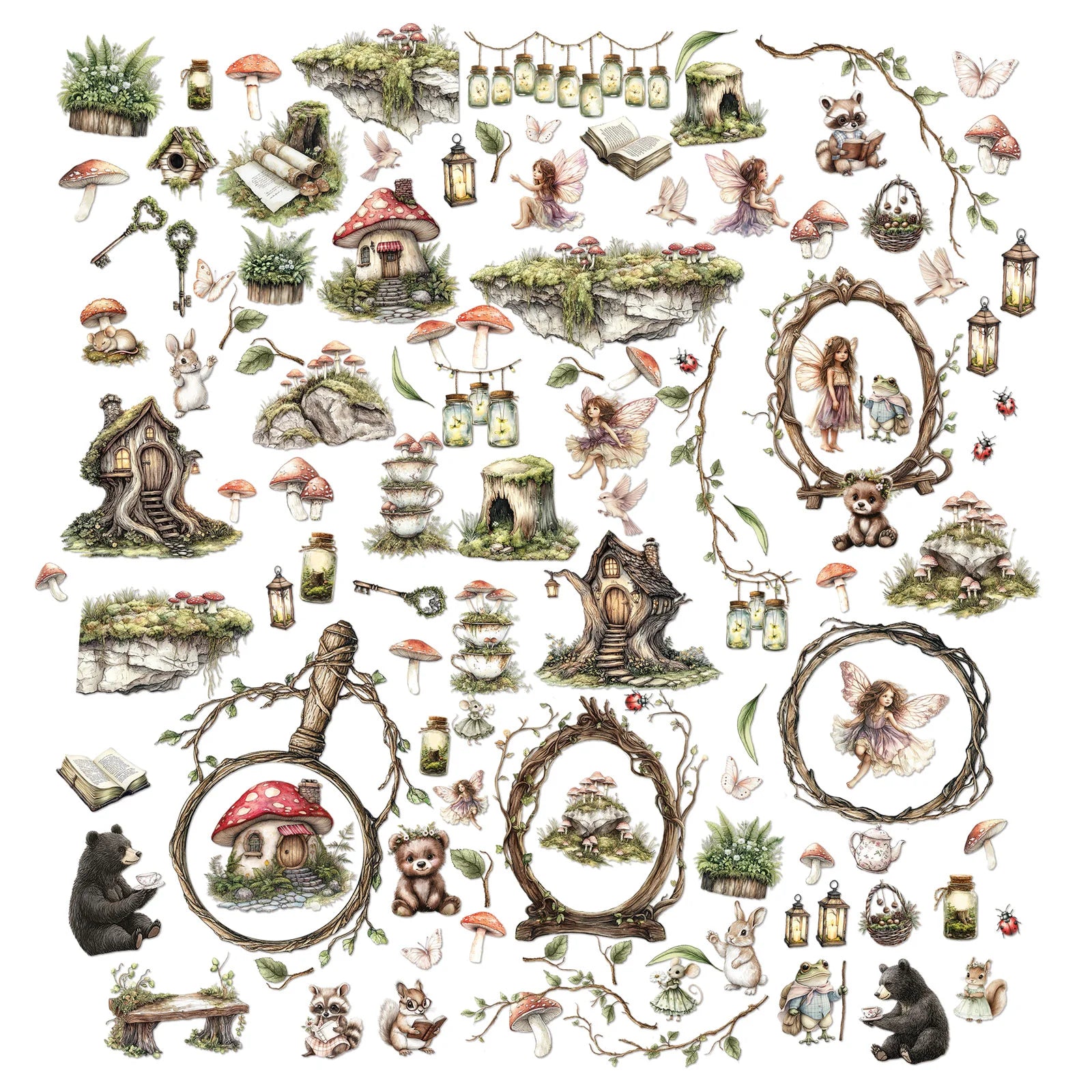 Forest Looking Glass Laser Cut Elements