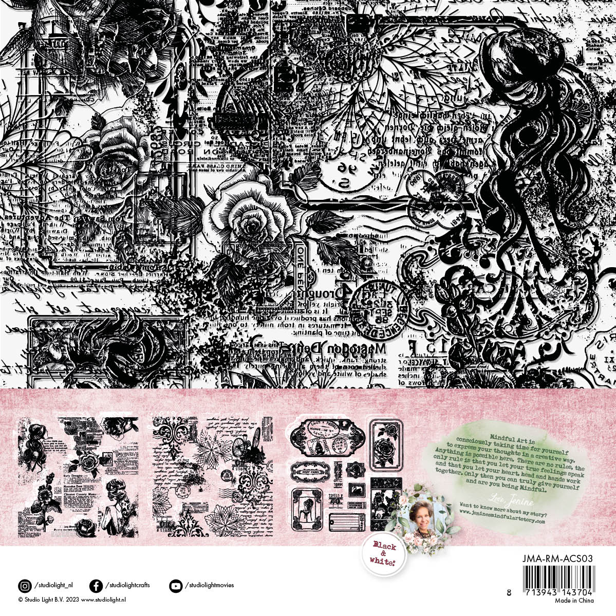 Tickets & Grunge 8x8 Acetate Sheets 6pk | Jenine's Mindful Art