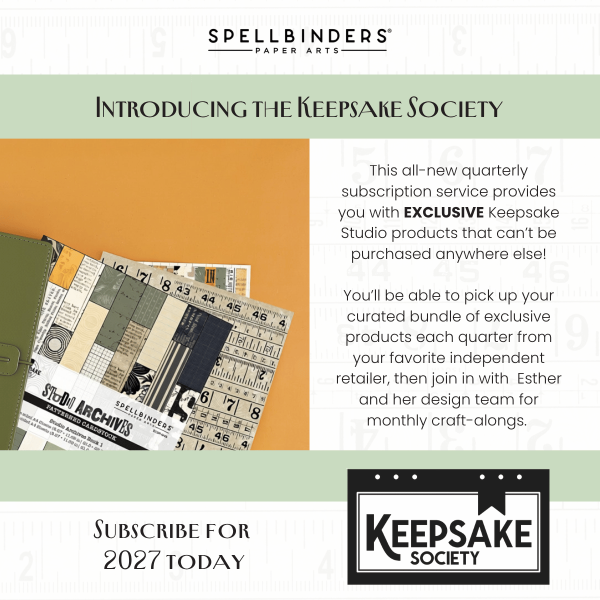 Keepsake Society Subscription 2027