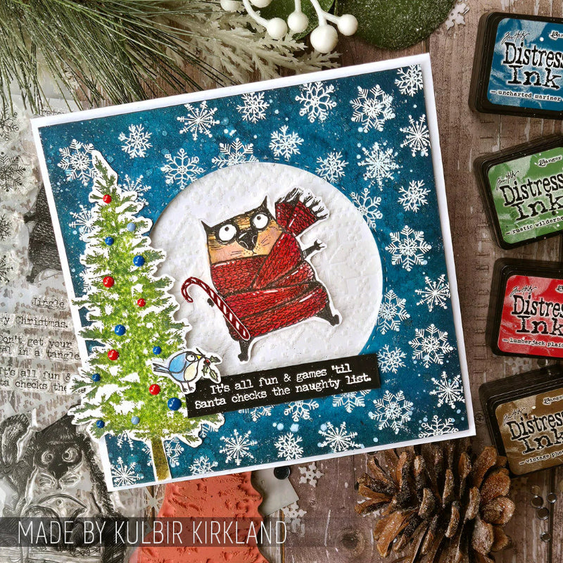 Snarky Cat Christmas Stamp + Stencil Set No. 34
