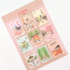 Sheet of Kyoto-themed stamp stickers