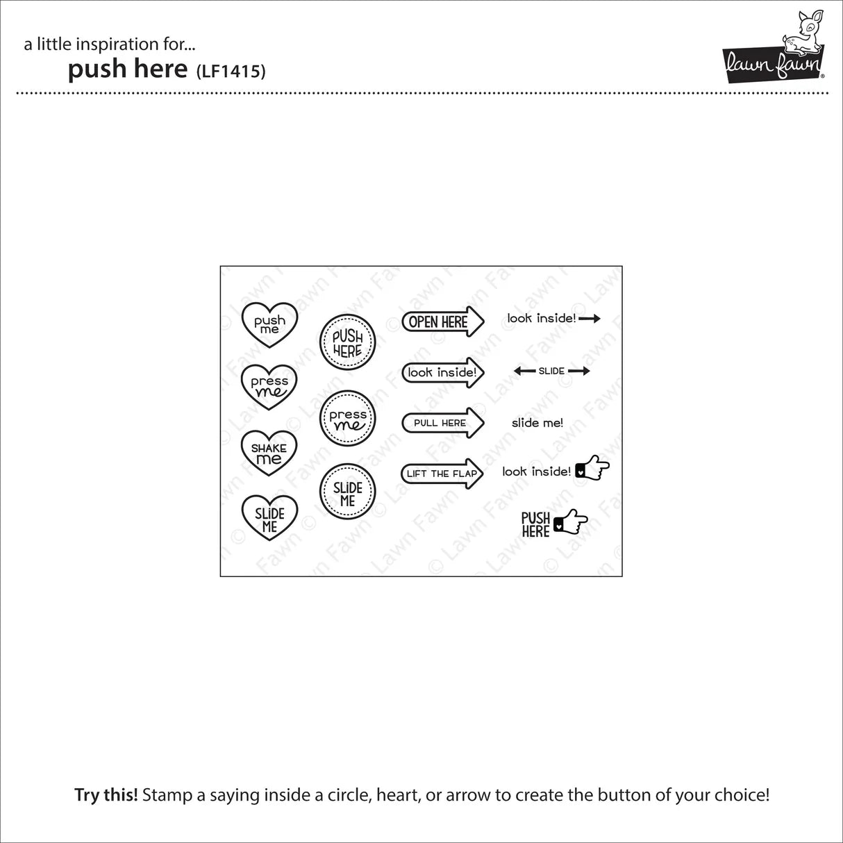 Push Here Clear Stamp Set