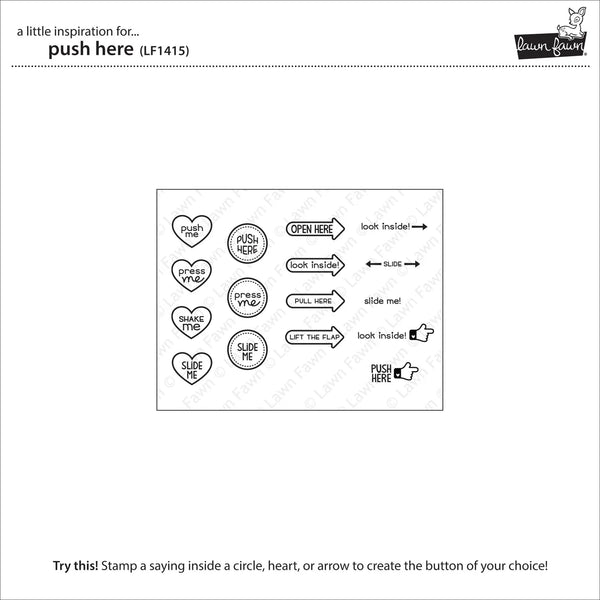 Push Here Clear Stamp Set