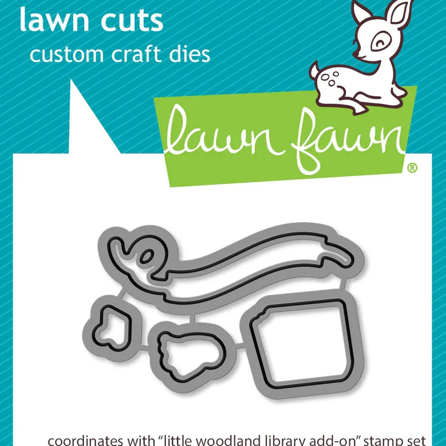 Little Woodland Library Add-on Stamp + Die Bundle