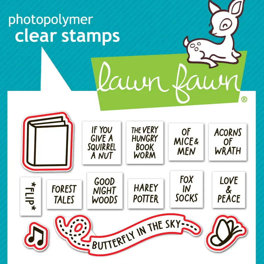 Little Woodland Library Add-on Stamp + Die Bundle