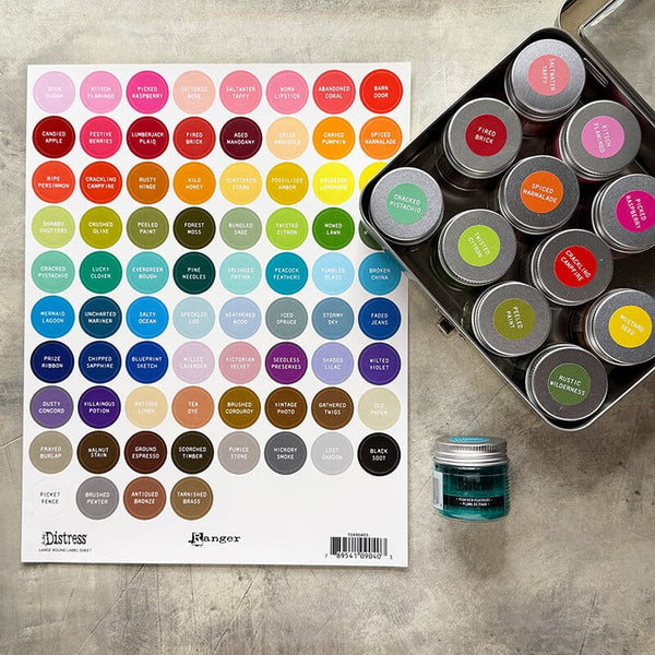 Distress Label Assortment Sheets