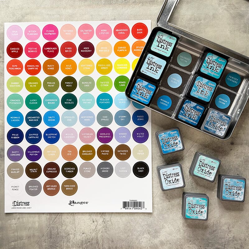 Distress Label Assortment Sheets