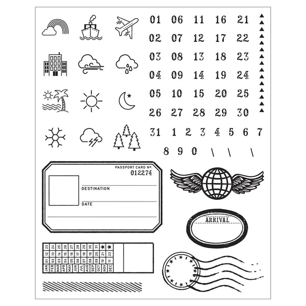 Globetrotter's Mark Stamp + Die Set | 49 & Market