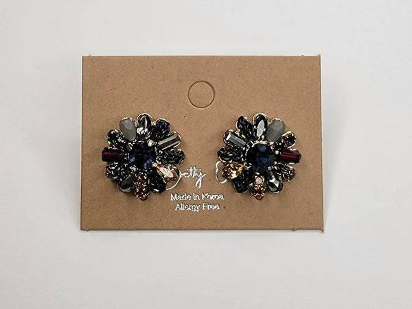 Flower Gem Handmade Swarovski Earrings