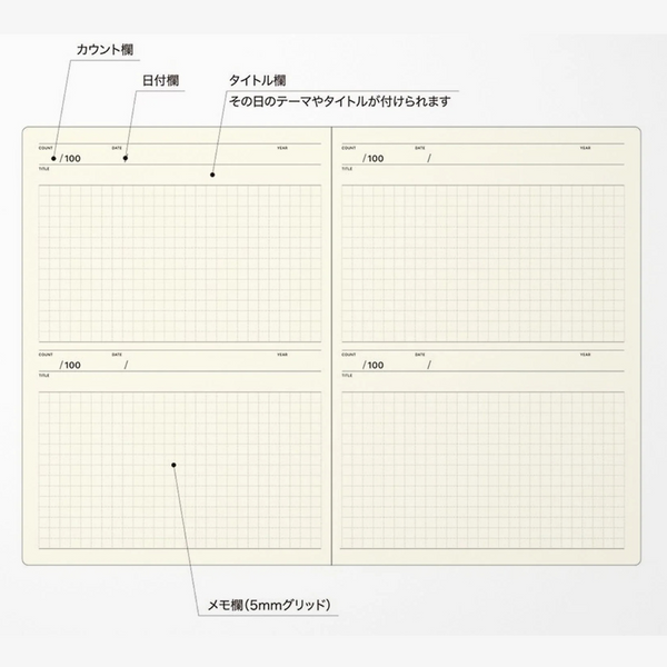 100 Days A5 Laconic Style Notebook