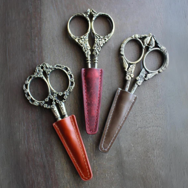 Leather Embroidery Scissor Sheaths