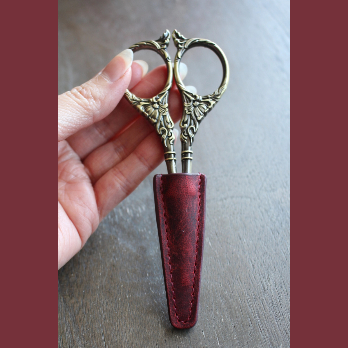 Leather Embroidery Scissor Sheaths