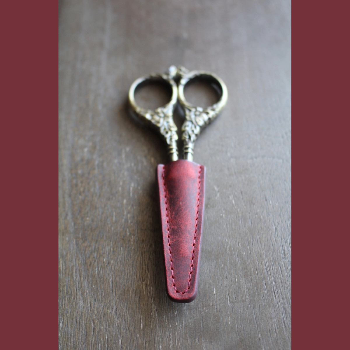 Leather Embroidery Scissor Sheaths