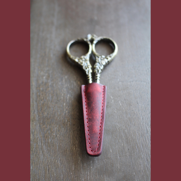 Leather Embroidery Scissor Sheaths