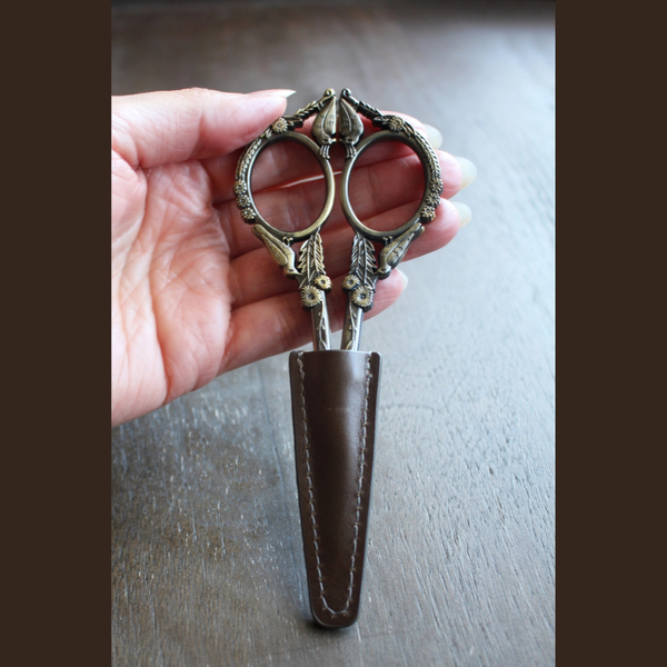 Leather Embroidery Scissor Sheaths