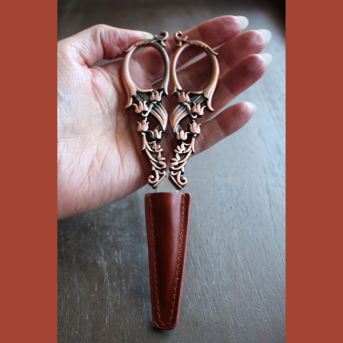 Leather Embroidery Scissor Sheaths