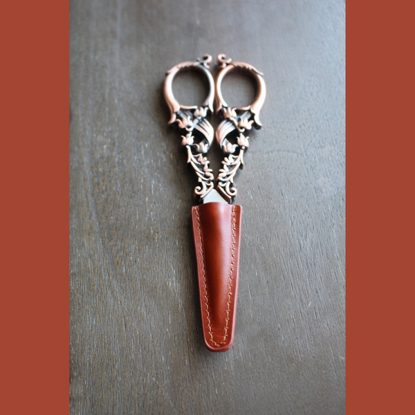 Leather Embroidery Scissor Sheaths