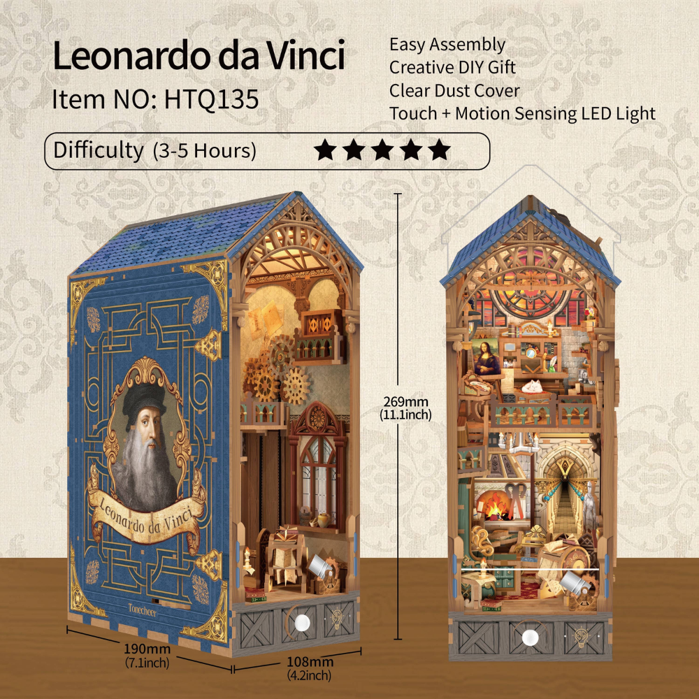 {coming soon!} Leonardo da Vinci Diorama Book Nook Kit